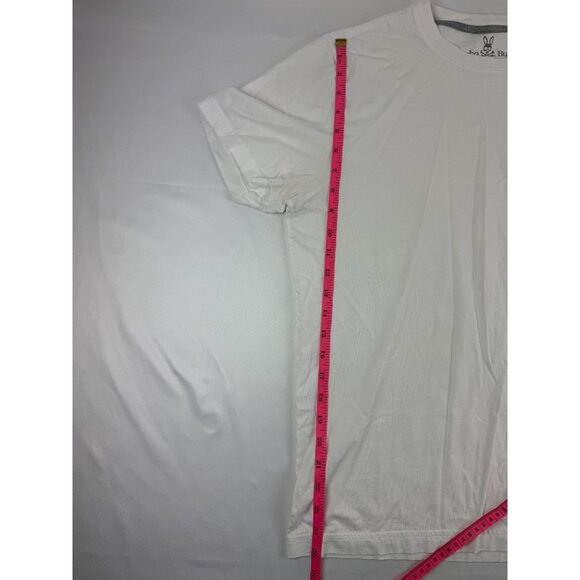 Psycho Bunny CLASSIC CREW NECK TEE White  Mens Size 5 Medium - Picture 7 of 8
